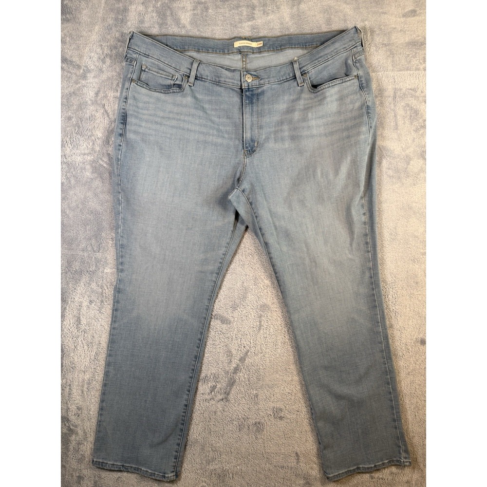 Levis Classic Straight Jeans Womens 24W M Actual 44x29 Blue Plus Denim 3362-5